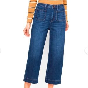Talbots High Waist Wide Crop Jeans